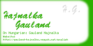 hajnalka gauland business card